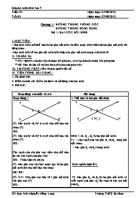 Giáo án môn Hình học 7 - Trường THCS Sa Nhơn